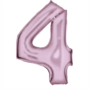 Folieballong / Tallballong: Alle Tall - Pastel rosa - 90 x 64cm - 4