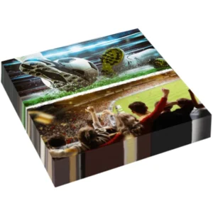 Servietter (16stk): Fotball Fest - Fargerik - 33 x 33cm