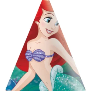 Festhatter (6stk): Ariel - Havfrue - Fargerik