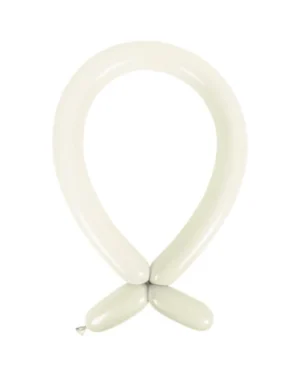 Figurballonger (100stk): Ulike farger (Standard) - 5 x 150cm - Frosty White (Standard)