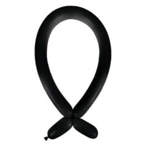 Figurballonger (100stk): Ulike farger (Fashion Tone) - 5 x 150cm - Jet Black (Fashion Tone) - 5 x 150cm