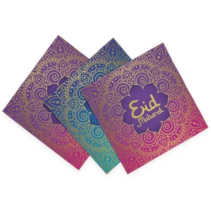 Servietter (20stk): "Eid Mubarak" - 33 x 33cm