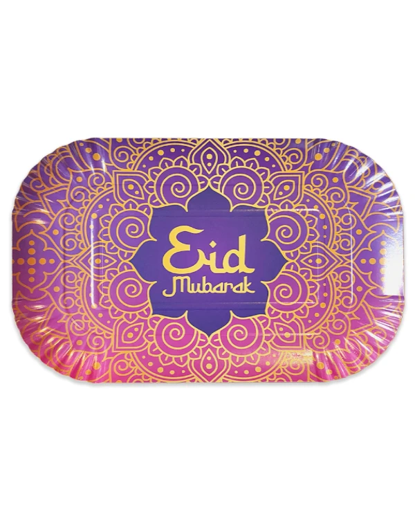 Serveringsbrett (2stk): "Eid Mubarak" - Fargerik - 30 x 20cm