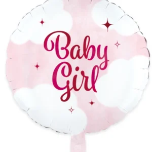 Folieballong: "Baby Boy/Girl" - Blå/Rosa & Hvit - 45cm