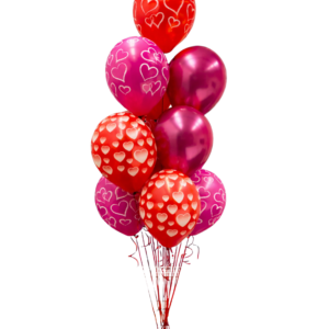 Ballongbukett: "Valentine’s Hearts"
