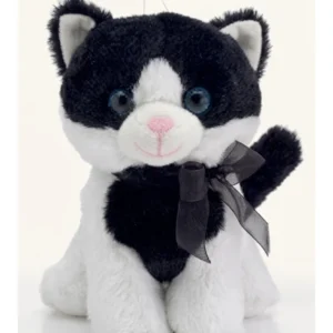 Bamse: Sittende katt - Svart & Hvit