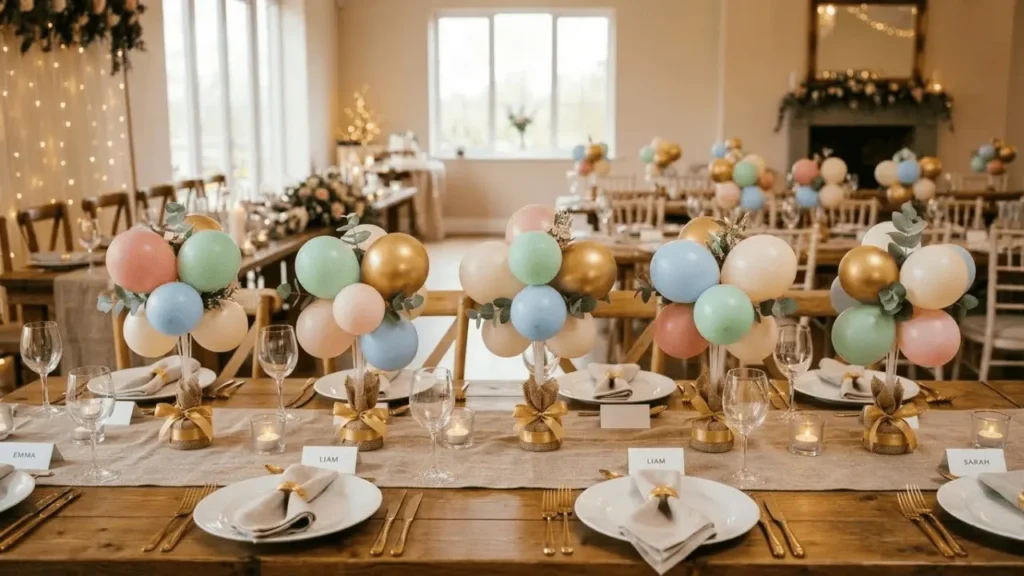 Ballonger som bordpynt