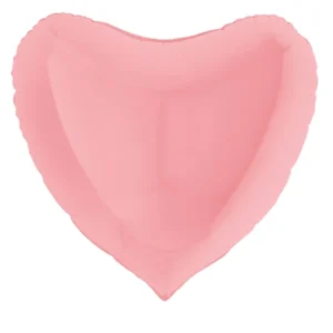 Folieballong: Hjerte - Ulike farger - 91cm - Rosa (Matt)
