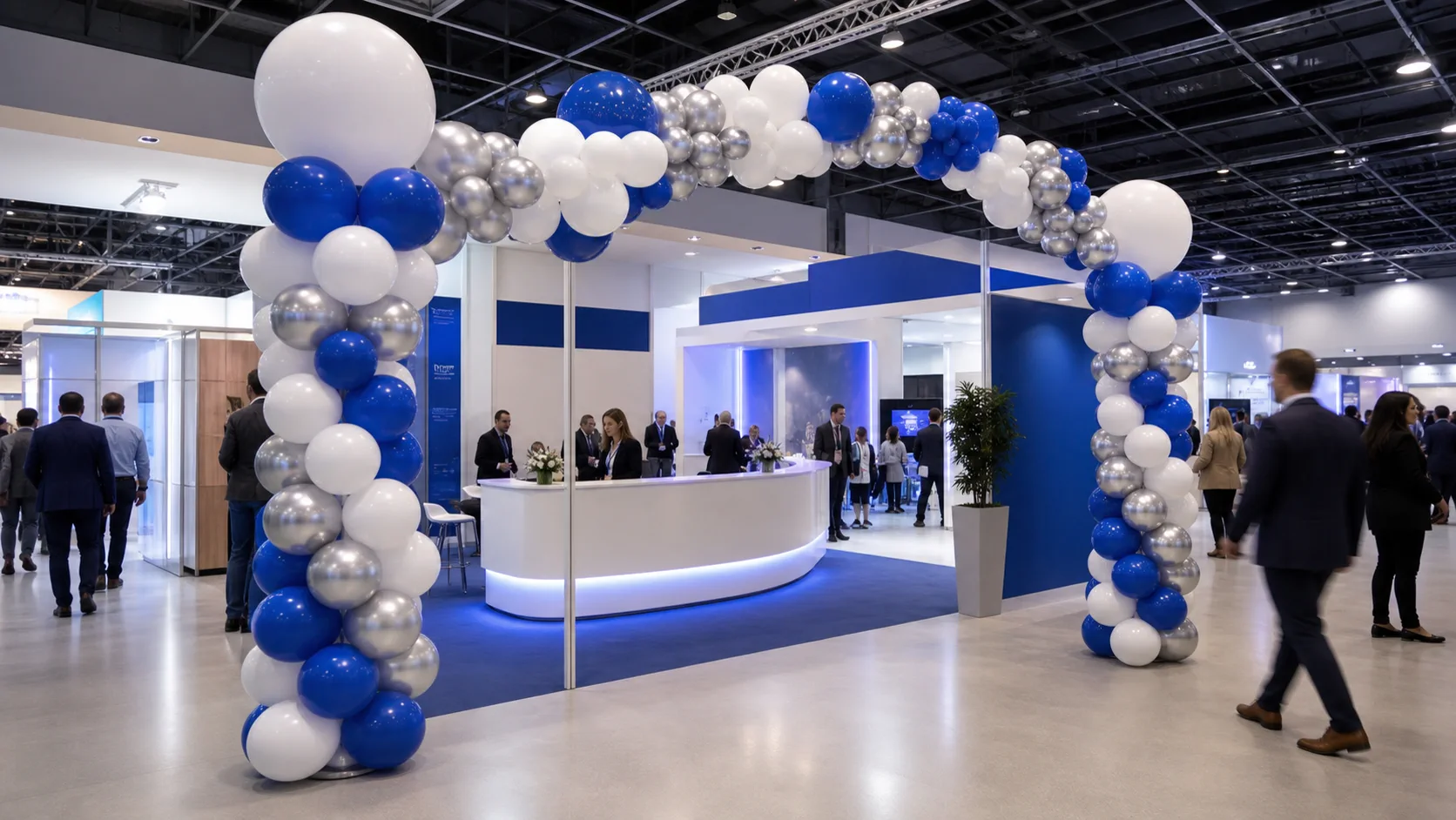 Ballongdekor til konferanse og messestand
